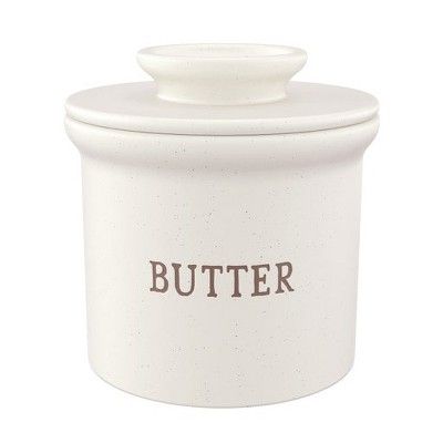 Kook Butter Keeper Dish, Ceramic Crock with Lid, For Soft Butter | Target