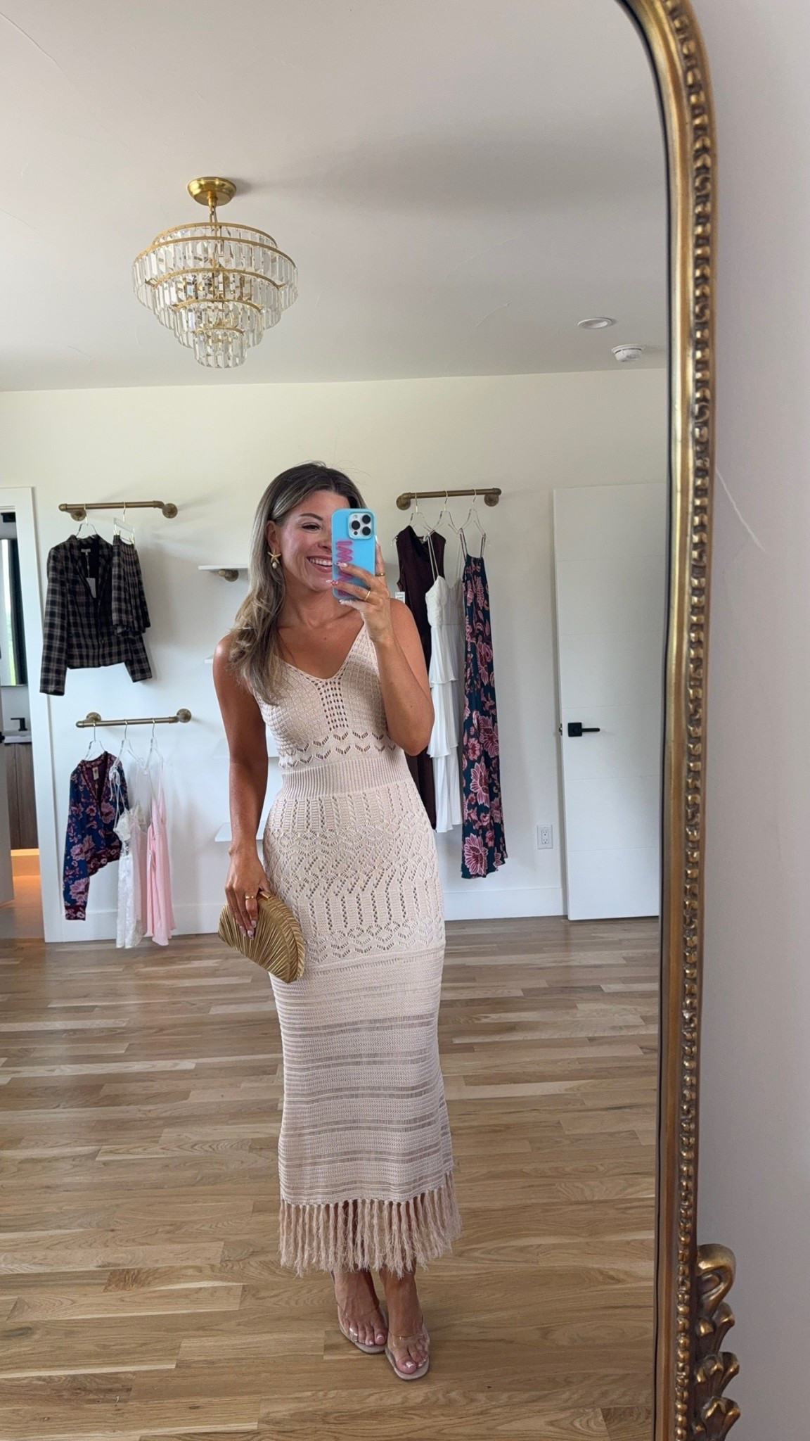 Cream crochet midi fitted dress Summer wedding guest dress resortwear dress magnolia boutique sale 20% off with my code below wearing my usual smalls

Magnolia code: emerson20july
Dibs code: Emerson [unbothered bronze]

Wedding guest
Resortwear
Summer event
Date night
Maxi dress
Crochet dress
Lace dress
Floral dress

#LTKParties #LTKWedding #LTKFindsUnder100