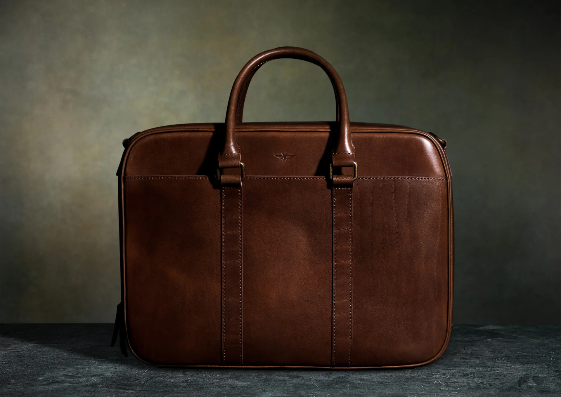 Brown Leather Zippered Briefcase - Satchel & Page Men's Briefcase | Satchel & Page (US)