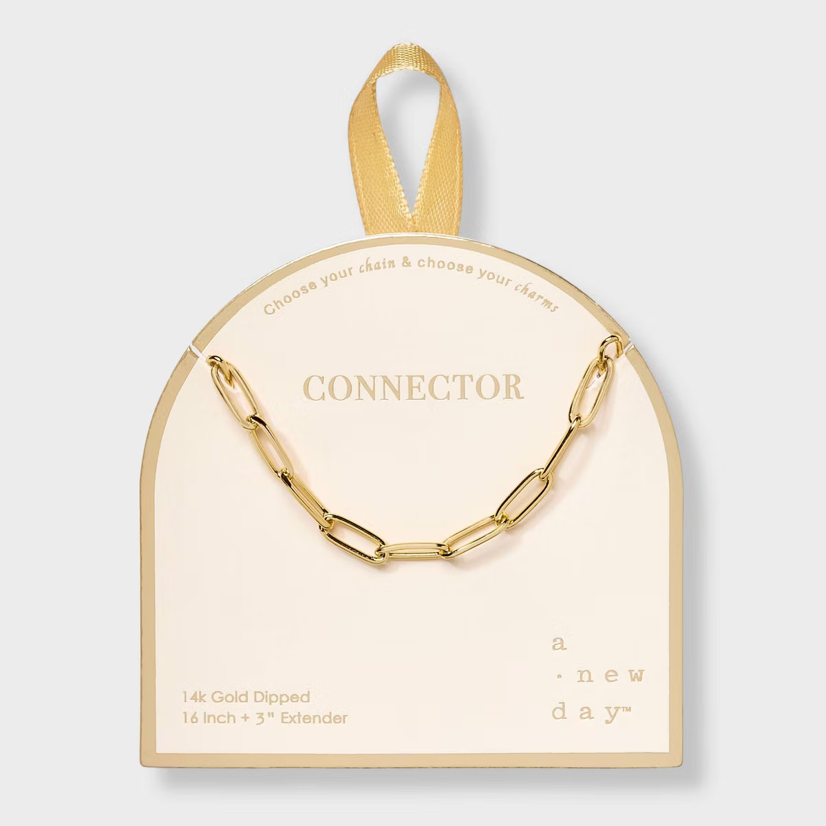 14K Gold Dipped Large Paper Clip Chain Charm Connector - A New Day™ Gold | Target