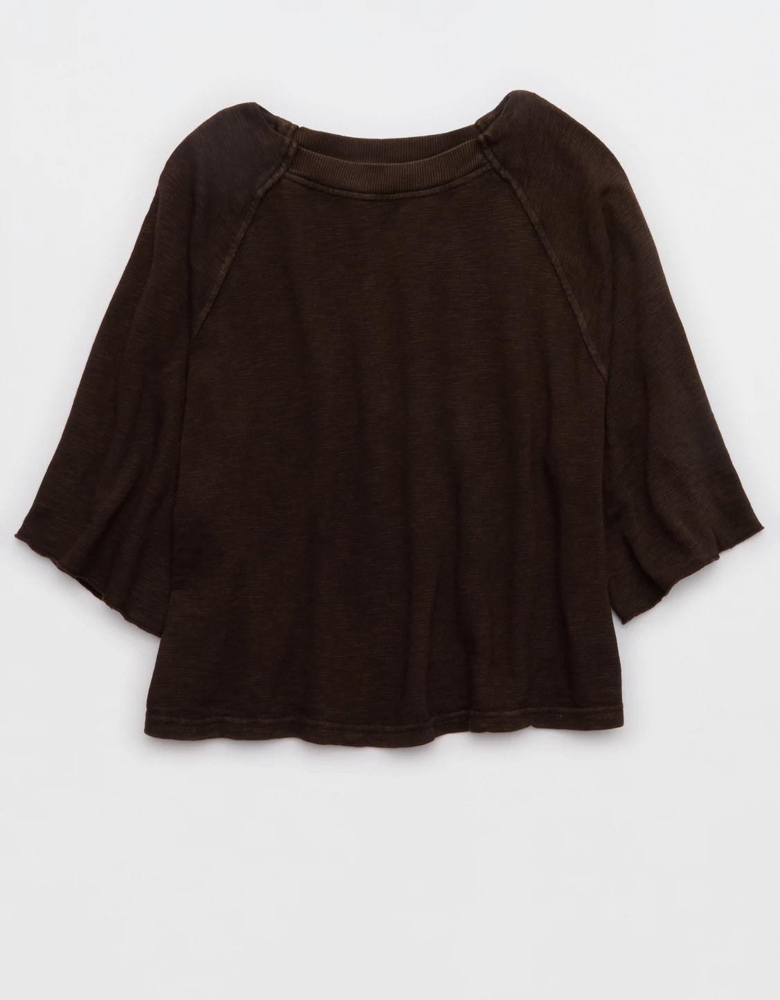 Aerie It's Casual Knit Slub T-Shirt | American Eagle Outfitters (US & CA)