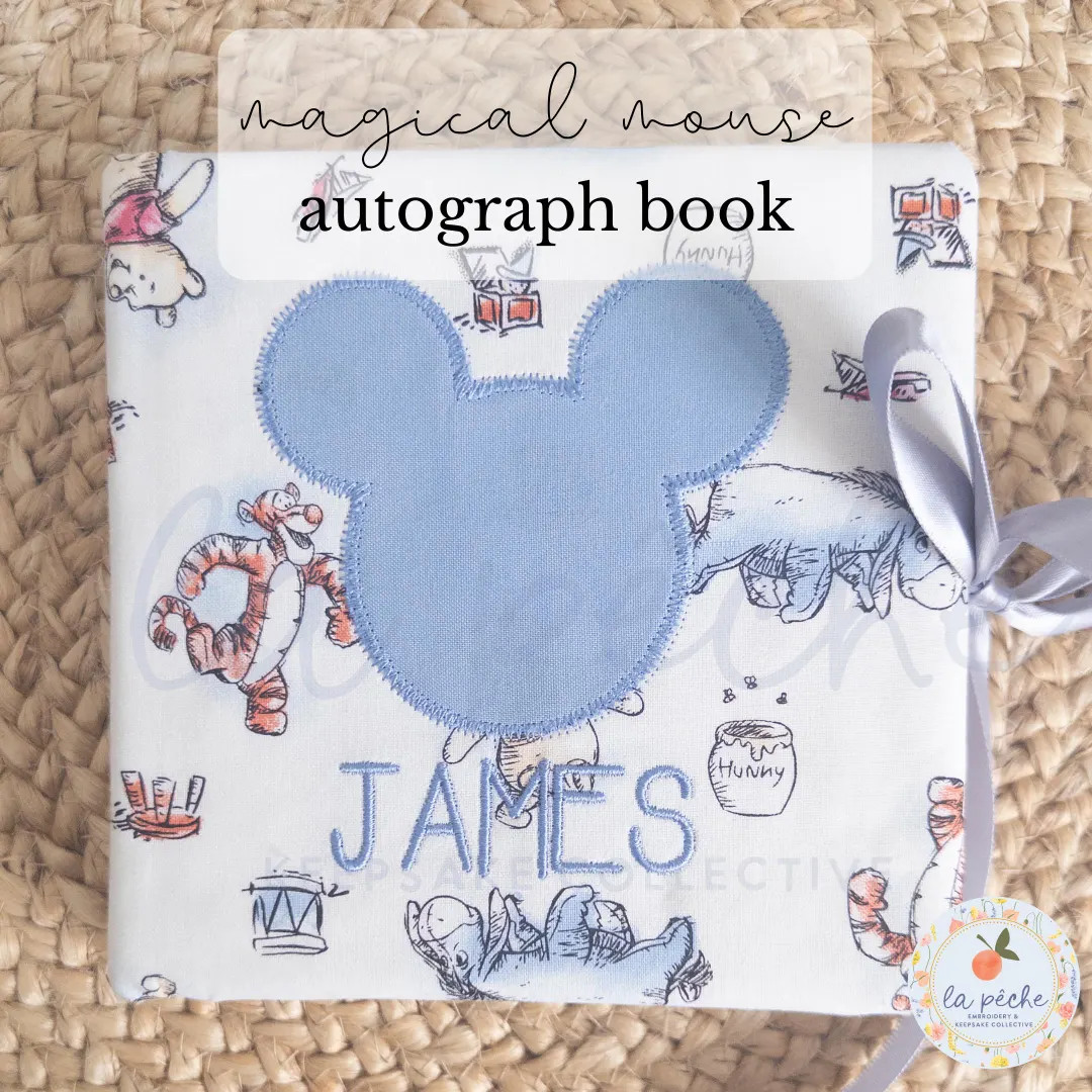 Custom Mouse Autograph Book Personalized Memory Grandmillenial Collection Travel Signature Journa... | Etsy (US)