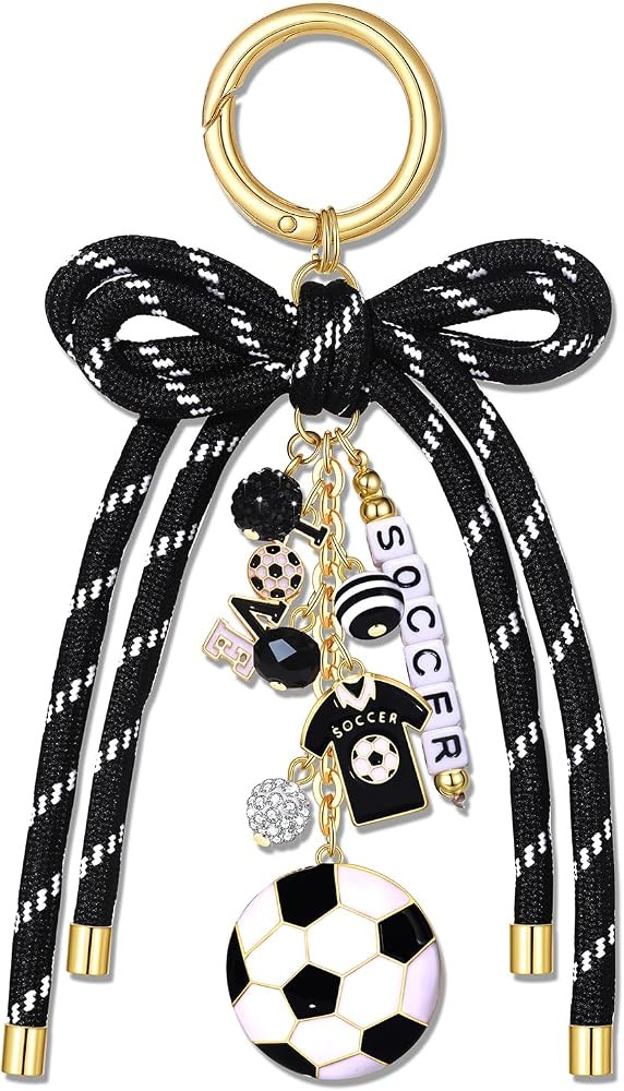 PHALIN Football Baseball Basketball Golf Bag Charms Keychain for Women Men Bow Purse Charm Sport ... | Amazon (US)