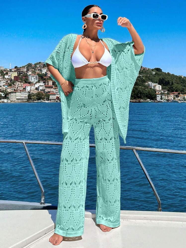   Kimono & pants set | SHEIN