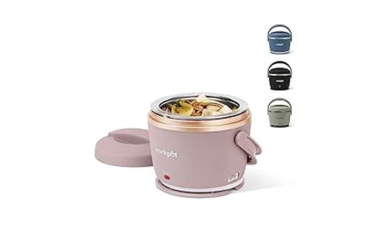 Crock-Pot 20-Ounce Electric Lunch Box, Portable Food Warmer, Blush Pink | Perfect for Travel, Car... | Amazon (US)