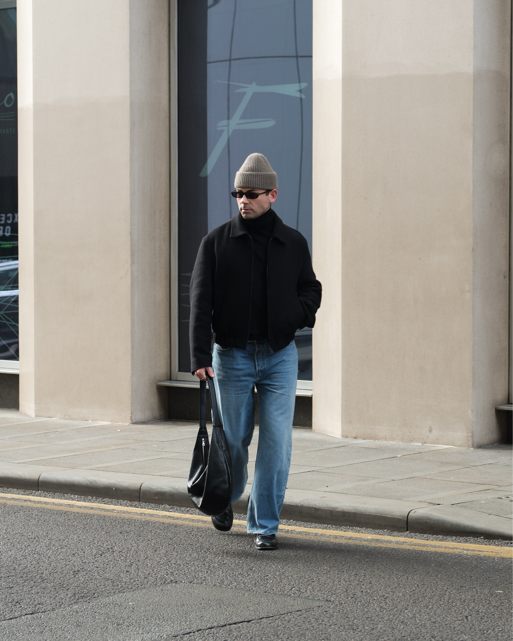 Wool jacket, men’s wool jacket, Harrington jacket, blouson jacket, jeans, wide leg jeans, men’s jeans, men’s wide jeans, beanie, cross body bag  

#LTKuk #LTKmens #LTKeurope