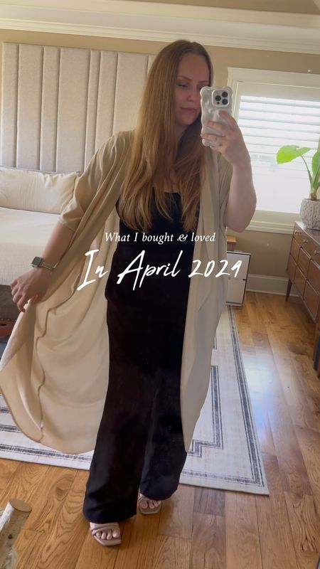 What I bought & loved in April 2024:

Nude Kimono ($30) — an easy cover-up for days when you just barely need a coat. And way comfier than even a denim jacket.

Linen Pants ($21) — as much as I wish I fit into my pre pregnancy wardrobe right now, I just don’t. And that’s okay. I treated myself to these easy comfy pants that come in tons of colors and will be easy to wear once I’m back to my usual size too.

Lawless Overnight Lip Mask ($22) — I know I share a lot of lip products but this one has become my OG. “Forget the filler” plumping and the watermelon is the perfect shade of pink. My only caveat is it’s too pretty to just wear overnight.

Used AGOLDE Riley Jeans ($62) — I’m doing my best to invest in used and vintage pieces these days, not just because it’s earth month but also because you can snag really great deals on closet staples. I was missing my pre pregnancy Riley’s (if you haven’t tried this jean, be forewarned, you’ll never want a different pair) so I bought a barely used pair for 1/3 the price. Similar used pairs are linked!

Skims Tee ($56) — my gf wore this shirt last time we hung out and I could not get over how perfect it was. Perfect stretch, perfect weight, perfect length, perfect neutral color? Sold 🤍

#LTKmidsize #LTKSeasonal #LTKVideo