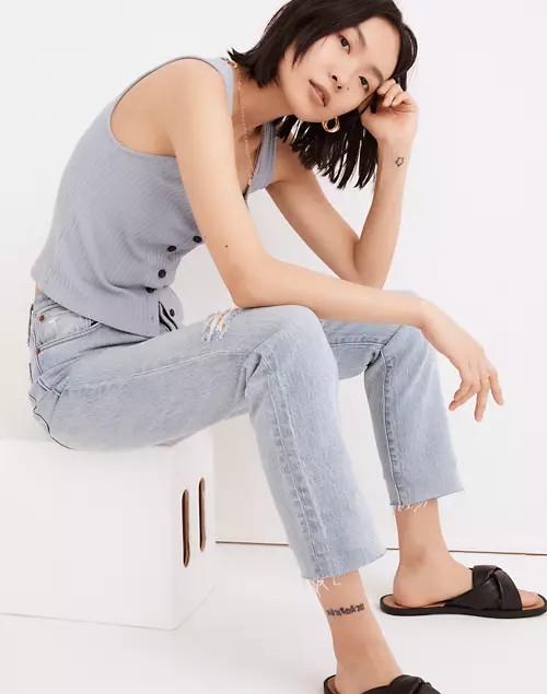 The High-Rise Slim Boyjean in Prentice Wash: Ripped Edition | Madewell