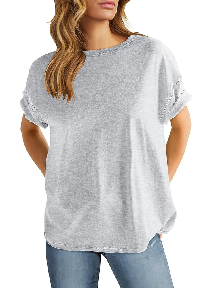 ANRABESS Womens Tops Oversized T Shirts Loose Fit Short Sleeve Crewneck Summer Casual 2025 Trendy... | Amazon (US)