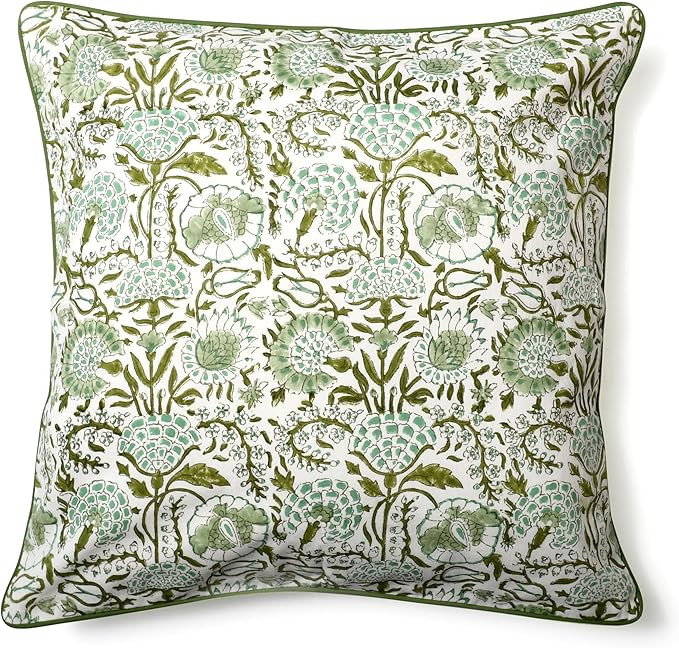 CPC Throw Pillow Covers for Couch, 18x18 Inch Decorative Couch Pillows for Living Room, 100% Cott... | Amazon (US)