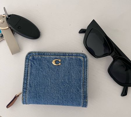 Denim Coach wallet, perfect for spring #ltkitbag