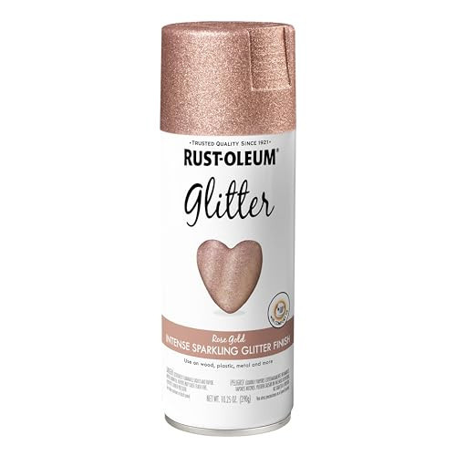 Rust-Oleum 344697 Specialty Glitter Spray Paint, 10.25 Oz, Rose Gold, (Pack of 1) | Amazon (US)