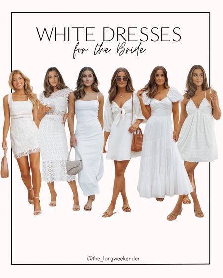 White dresses for the bride, summer + vacation!

White dress, white dresses, summer dress, bridal dress

#LTKSaleAlert #LTKStyleTip #LTKWedding