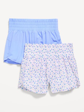 High-Waisted Dolphin-Hem Run Shorts 2-Pack for Girls | Old Navy (US)