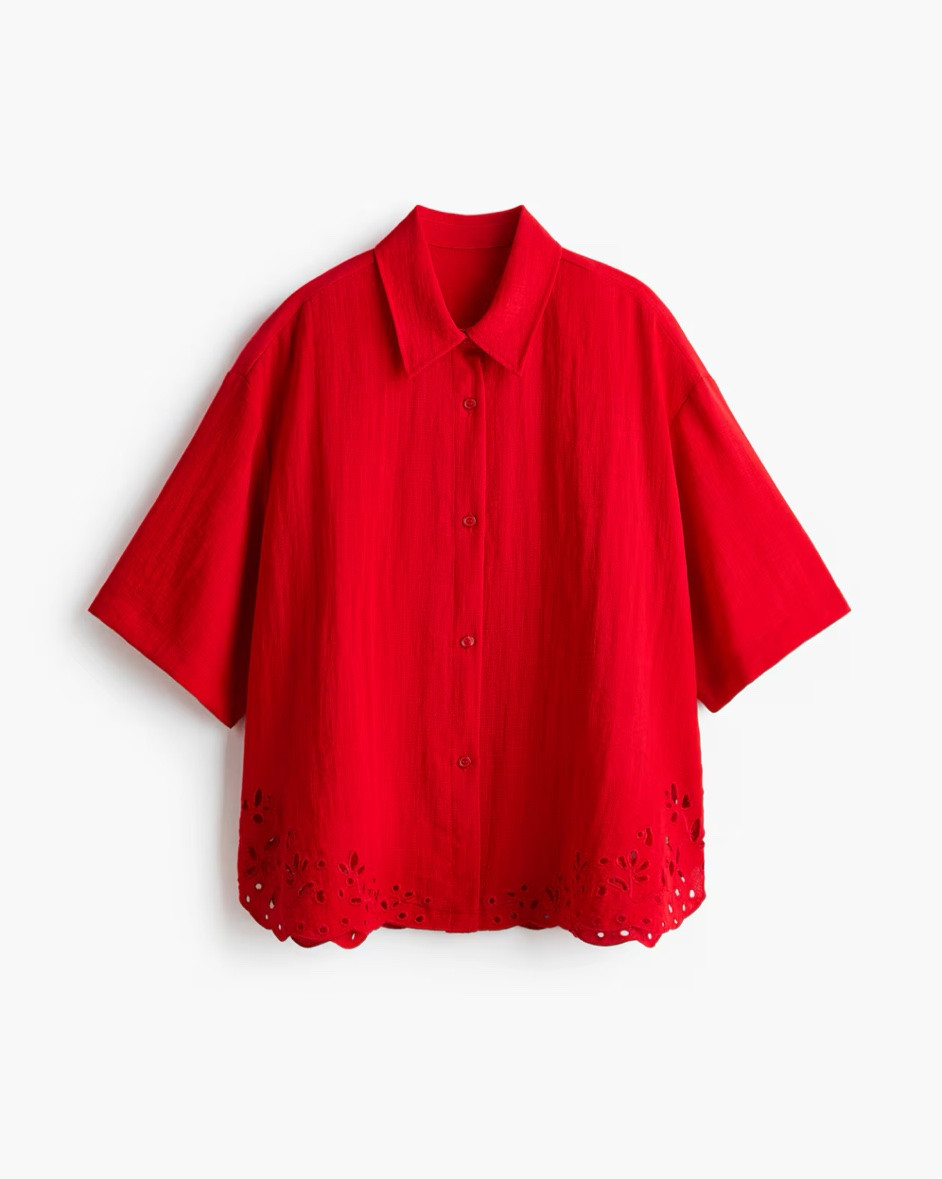 Red eyelet shirt and shorts matching set 
Fourth of July outfit

#LTKSeasonal