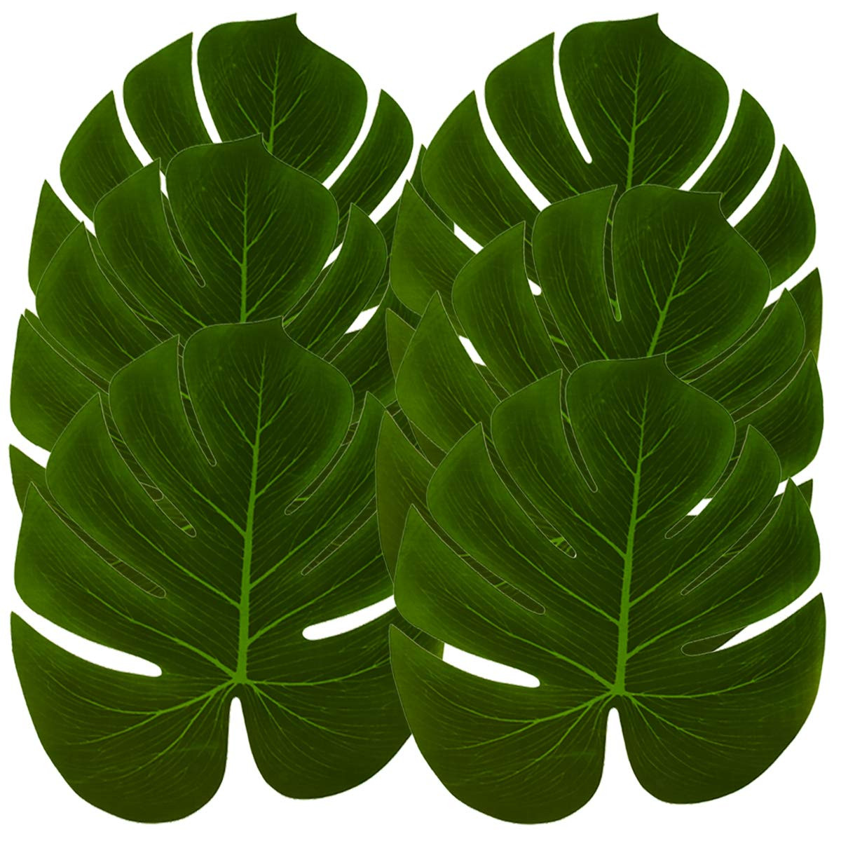 Artificial Palm Leaves 24 Pieces Large Palm Leaves for Hawaiian Luau Party Jungle Beach Theme Par... | Amazon (US)