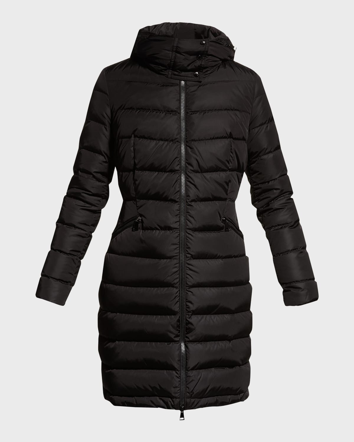 Flammette High-Neck Puffer Coat | Neiman Marcus