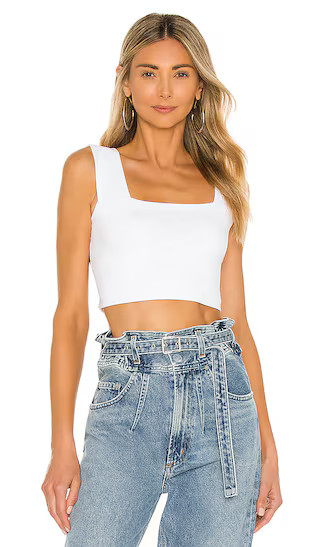 Wide Strap Crop Top in Sugar | Revolve Clothing (Global)