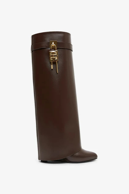 Shark lock 90 brown leather boots | Shop Savannahs (US)