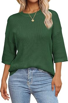 Arach&Cloz Women’s 100% Cotton Summer Casual Relaxed Fit Crochet Tops 2025 | Amazon (US)