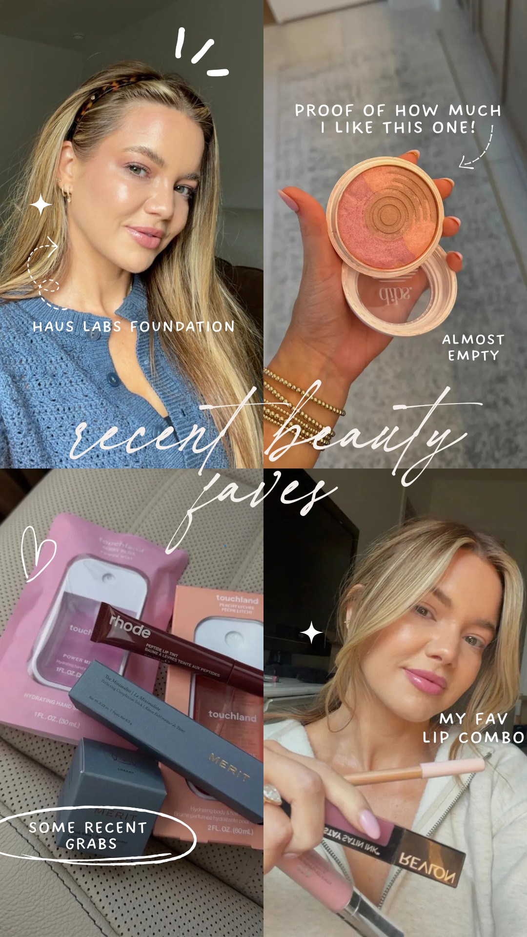 round up of recent favs! must haves in my routine

beauty finds, makeup, blush, lip combo, bronzer, skincare, michele jaliene 

 #LTKBeauty