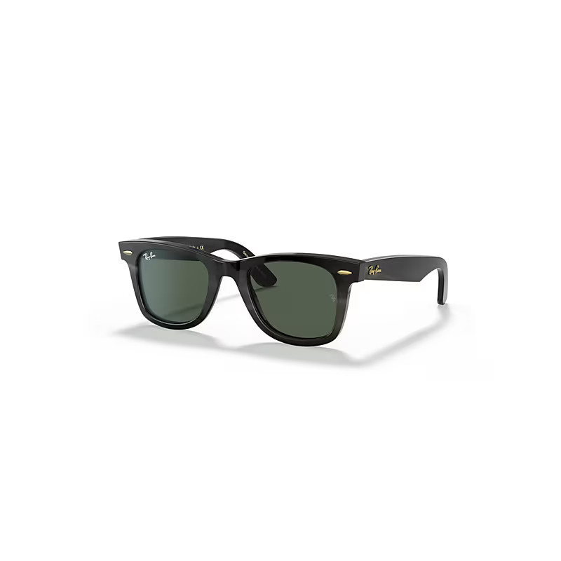 Ray-Ban Original Wayfarer Horn Zonnebrillen Donkerbruin Montuur Groen Glazen 50-22 | Ray-Ban (EU)
