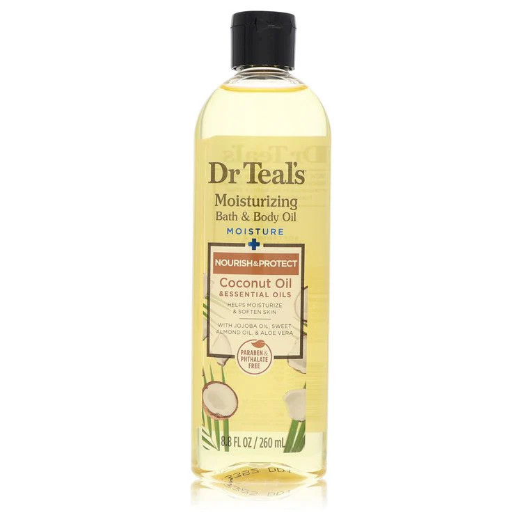 Dr Teal's Moisturizing Bath & Body Oil by Dr Teal's Nourishing Coconut Oil with Essensial Oils, Jojoba Oil, Sweet Almond Oil and Cocoa Butter 8.8 oz for Women | Shop Simon