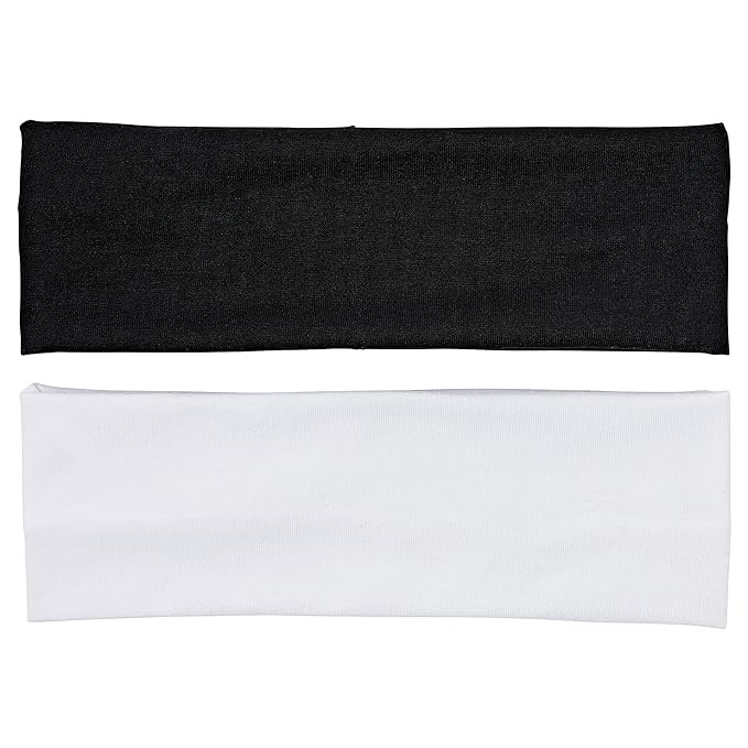 Red by Kiss 2 Pcs 60mm Headbands for Women, Wide Stretchy Elastic Hairband Fashion Workout Yoga R... | Amazon (US)