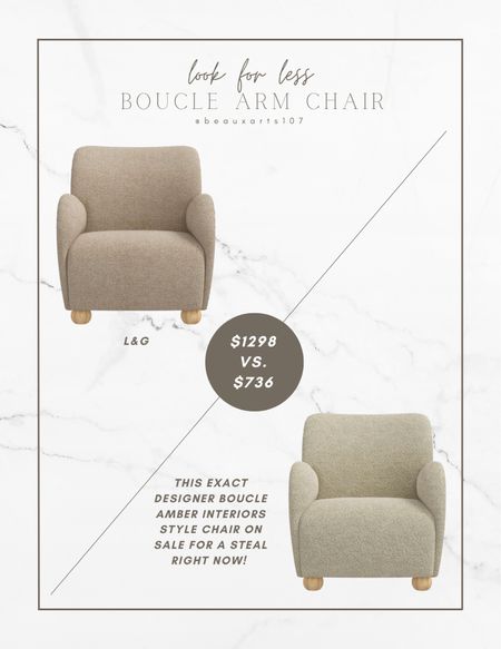 Save on this gorgeous boucle arm chair!! 

#LTKsalealert #LTKhome #LTKFind