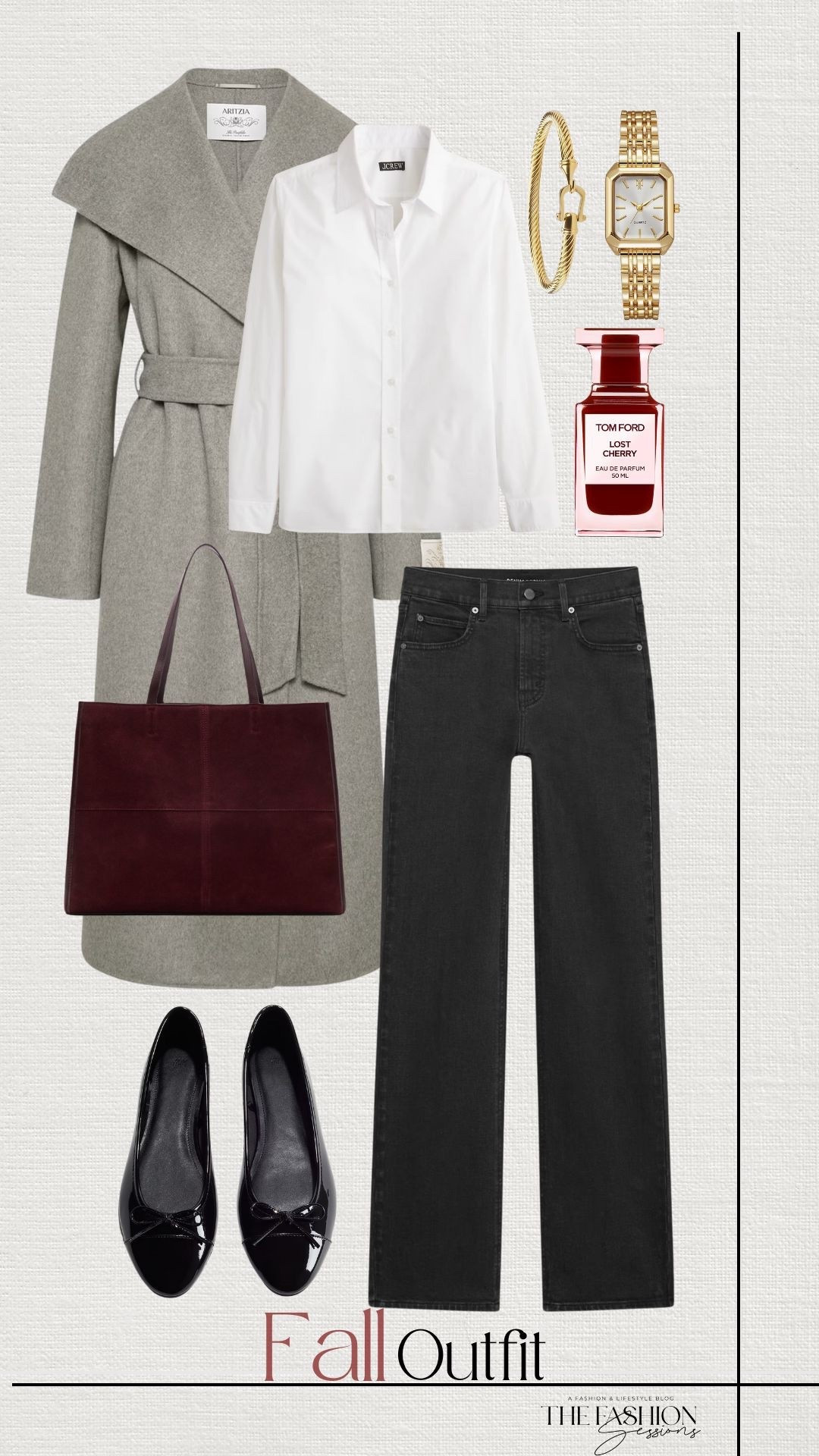 Fall Outfit | Gray Long Coat | White Button Down | Black Jeans | Ballet Flats | 

#LTKStyleTip #LTKShoeCrush #LTKSeasonal