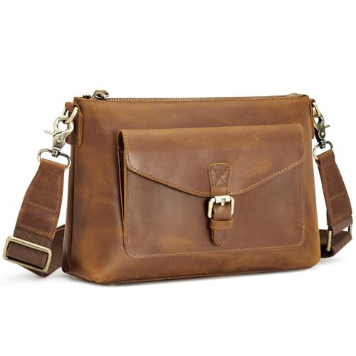 S-ZONE Small Genuine Leather Crossbody Bags for Women RFID Blocking Purse | Amazon (US)
