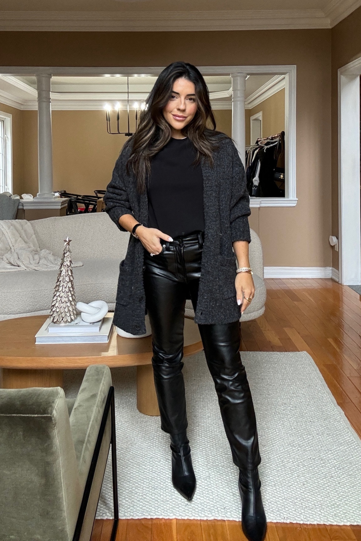 Today’s outfit all on sale! 
Bottoms are 26 P 
Cardigan is M 
Tshirt is S 

#LTKHoliday #LTKCyberWeek #LTKSeasonal