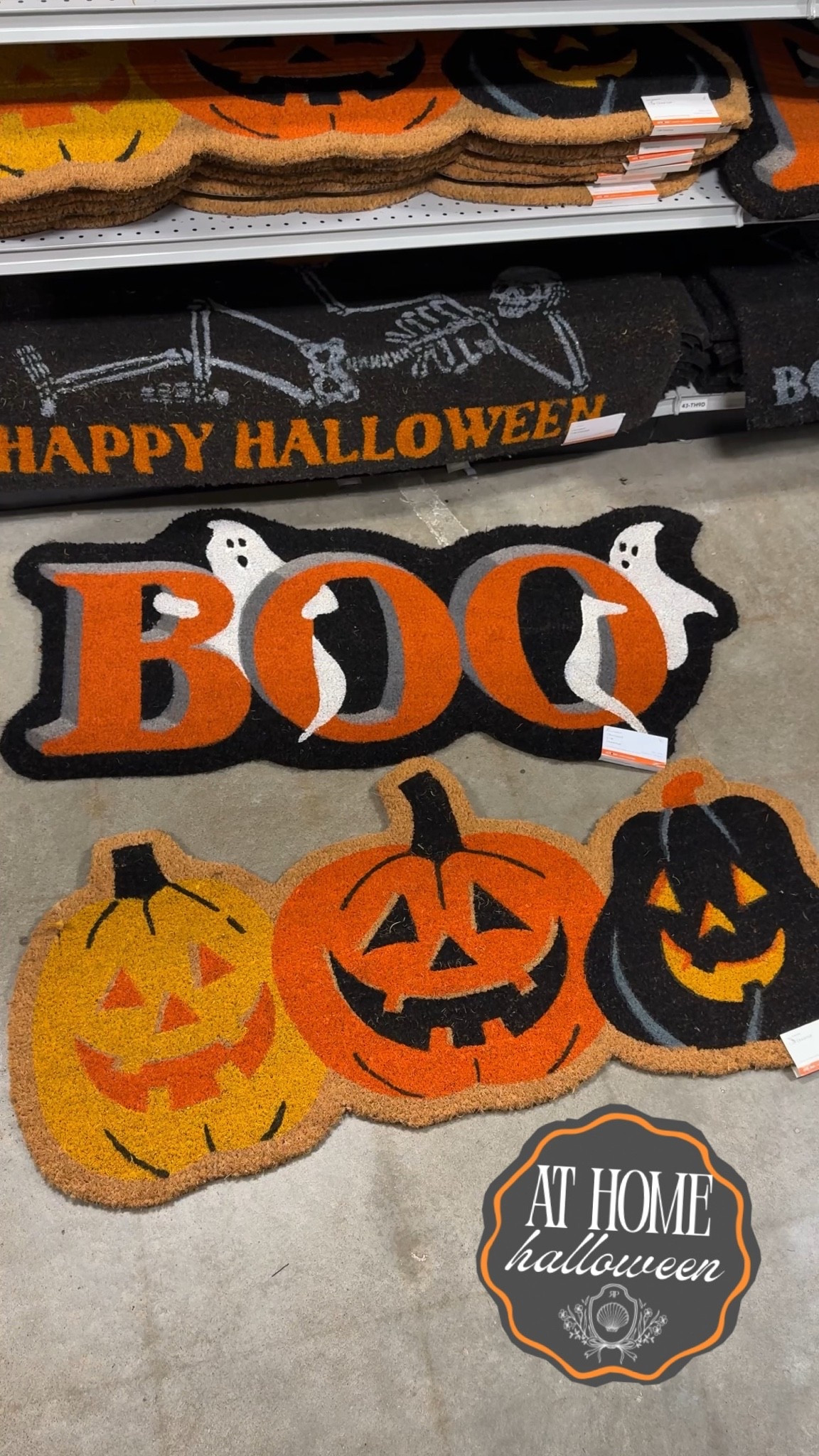 At home Halloween decor, spooky season, halloween porch, hallowen door mat, halloween icon glass, fall icon glass, fall decor, Halloween home decor, giant skeleton, ground breaker skeleton, wicker pumpkins, porch pumpkins 

At Home always has such fun Halloween decor and fall decor for your home, porch, etc!😍🎃

#LTKSeasonal #LTKHome