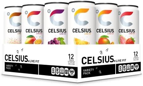 CELSIUS Official Variety Pack, Functional Essential Energy Drink 12 Fl Oz (Pack of 12) | Amazon (US)