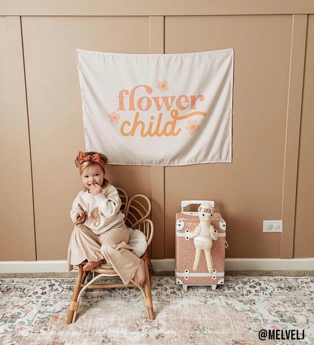 Flower Child Banner | Spring Kids Decor for Girls Room | Fabric Tapestry | Wall Hanging - Etsy | Etsy (US)