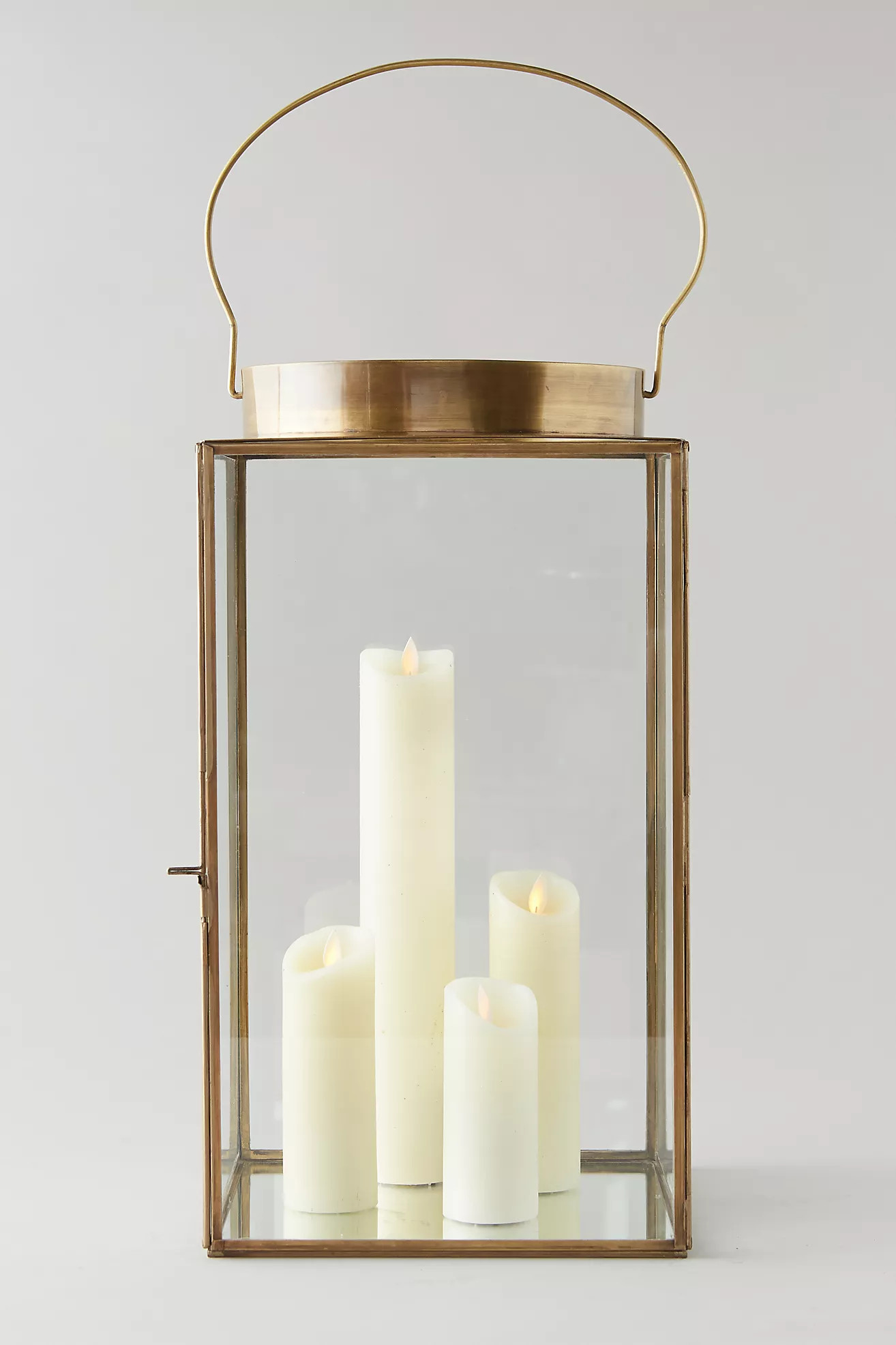 Wide Top Brass Lantern | Anthropologie (US)