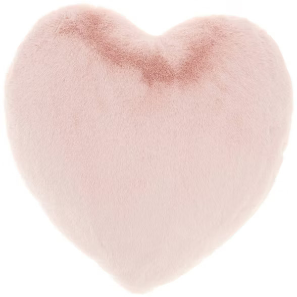 Rabbit Faux Fur Heart Throw Pillow - Mina Victory | Target
