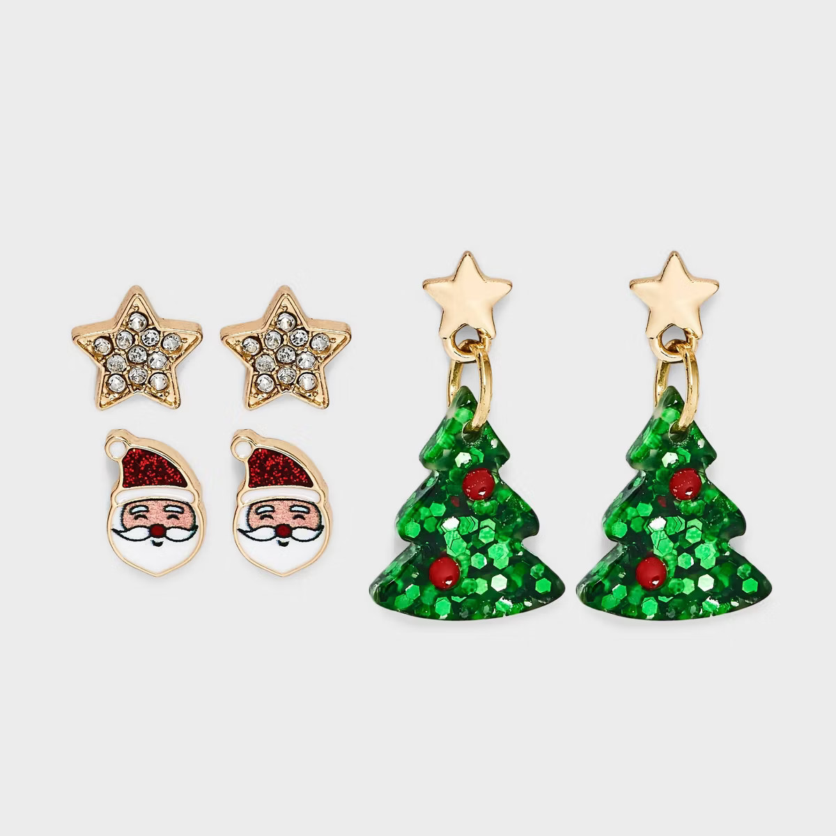 Girls' 3pk Holiday Earring Set - art class™ | Target
