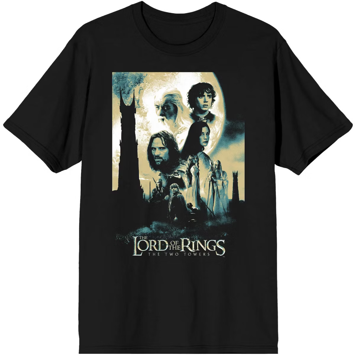Lord Of The Rings Poster Men's Vintage Black Tee | Target