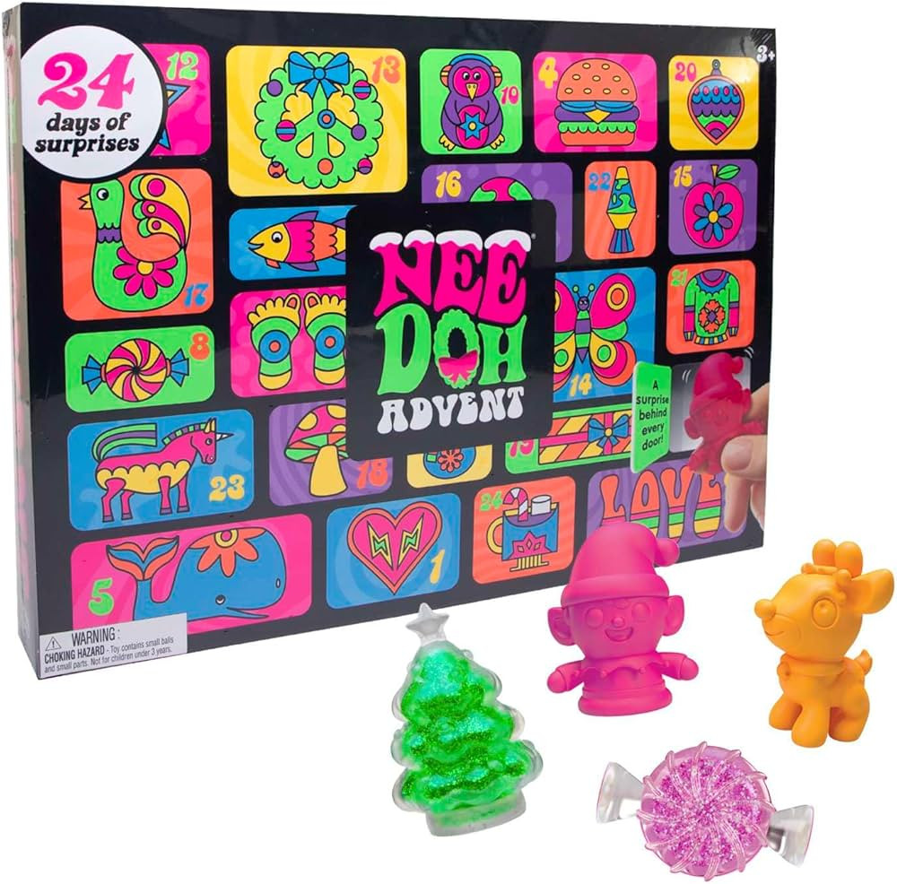 Schylling NeeDoh Advent Calendar - 24 Days of Sensory Surprises - Squishy Toys with Fun Shapes an... | Amazon (US)