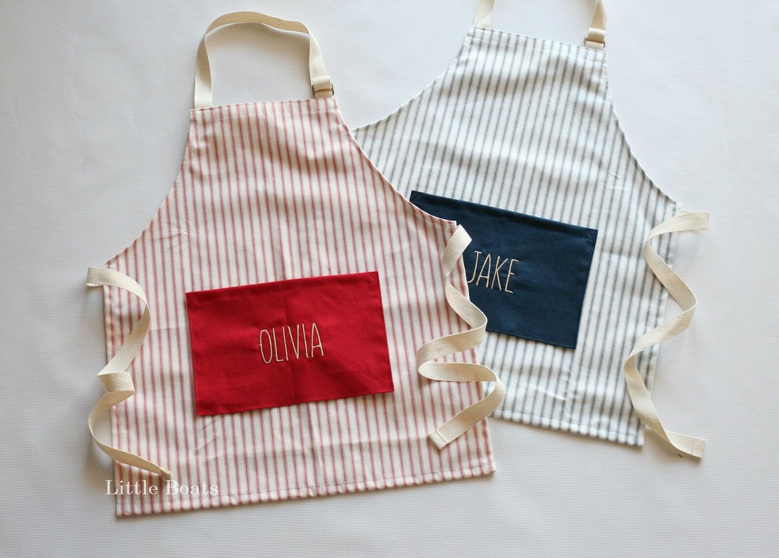 Personalized Kids Stripe Apron Farmhouse Child Apron Toddler - Etsy | Etsy (US)