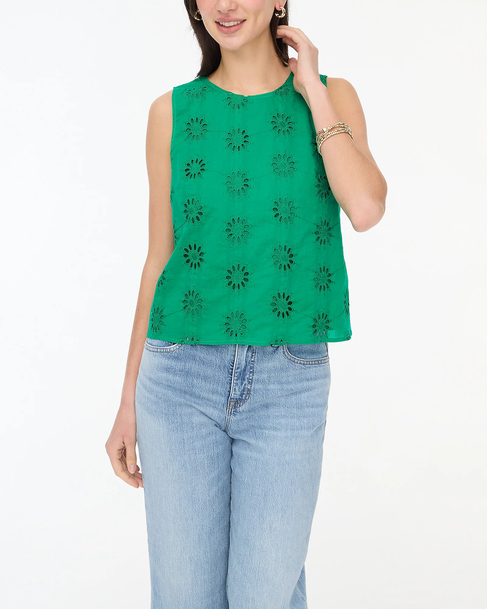 Eyelet shell tank top | J.Crew Factory