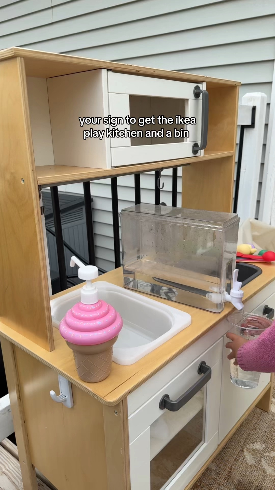 IKEA play kitchen hack...Replace the battery stovetop with a plastic bin and just cover it when not in use to keep it nice 



#LTKKids #LTKmomlife #LTKBaby
