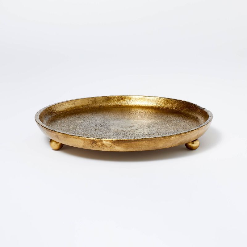 Cast Metal Candle Tray Gold - Threshold&#8482; designed with Studio McGee | Target