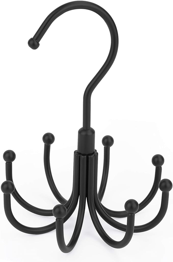 Belt Hanger, Space Saving Belt Organizer for Closet, Max 24 Storage Capacity, Rotating Belt Rack ... | Amazon (US)