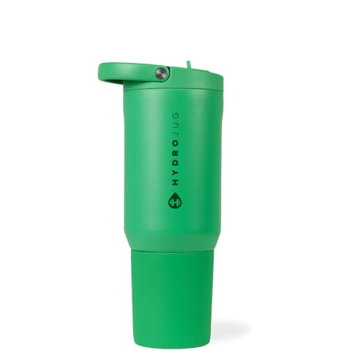 HydroJug Sport - Stainless Steel Tumbler with Straw, Vacuum Insulated, 20oz Leakproof Water Bottle, Ergonomic Design, Reusable, Dishwasher Safe, Rubber Base, Durable for Gym or Outdoors, Clover | Amazon (US)