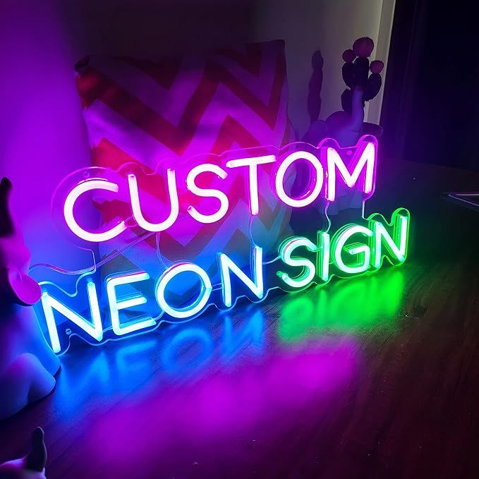 WNAKSEN Custom LED Neon Signs Lights for Bedroom Wall Decor Wedding Birthday Party Home Décor Pe... | Amazon (US)