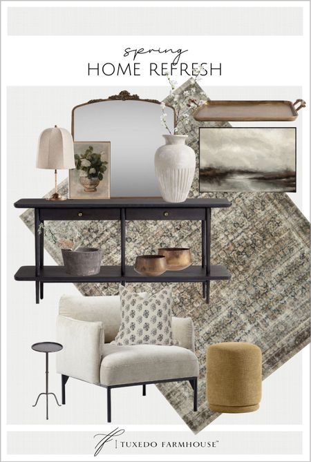 Spring home decor refresh. 

Area rugs, Loloi rugs, accent chairs, console tables, wall mirrors, wall art, brass tray, lamps, decor bowls, pottery vases, throw pillows, drink tables  

#LTKhome #LTKstyletip #LTKSeasonal