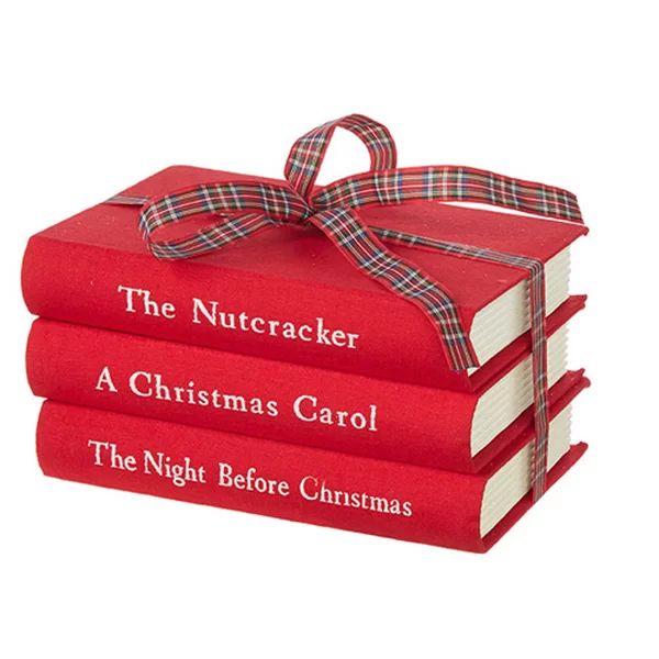 3 Piece Stacked Christmas Books Set | Wayfair North America