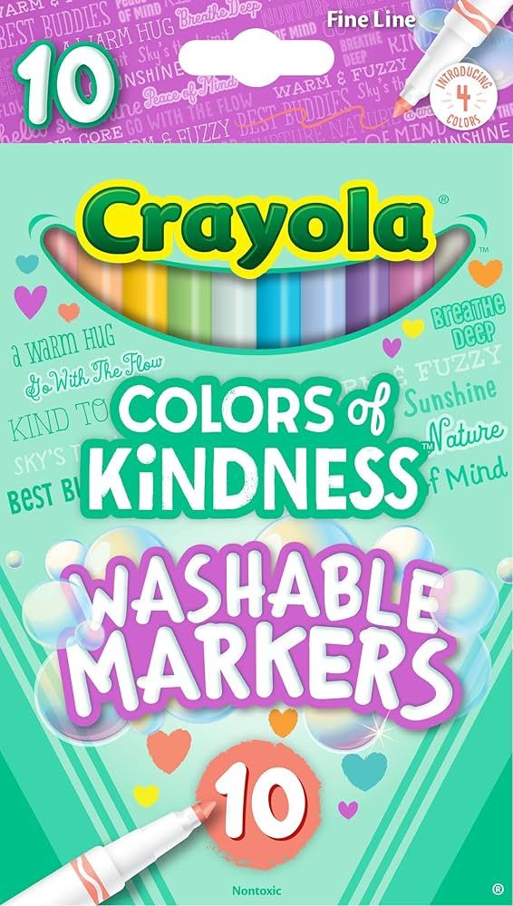 Crayola Colors of Kindness Special Edition Fine Tip Markers, School Supplies, 10 Count, Assorted ... | Amazon (US)